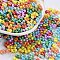 Glass Seed Beads, Opaque Colours Luster, Peanut, Colorful, 5~6x2.5~3x3~3.5mm, Hole: 1~1.2mm, about 5000pcs/pound