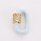 Brass Micro Pave Clear Cubic Zirconia Screw Carabiner Lock Charms, with Enamel, for Necklaces Making, Cadmium Free & Nickel Free & Lead Free, Oval, Real 16K Gold Plated, Alice Blue, 19x12x2.5mm, Screw: 6x6mm