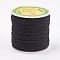 Polyester Cord, Black, 0.8mm, about 87.48 yards(80m)/roll
