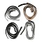 4 Pairs 4 Colors Imitation Leather Shoelace Bands, with Metal Clasps, Anti-Loose Shoelaces, for High-Heeled Shoes, Mixed Color, 594x14x6mm, 1 pair/color