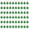 DICOSMETIC 60Pcs Four Leaf Clover Charm Green Shamrock Charm Glass Clover Charm Good Luck Charm Dangle Charm Jewelry Supplies St. Patrick's Day Decor DIY Jewelry Making Craft, Hole: 1.6mm/ 1mm