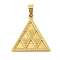 Ion Plating(IP) 304 Stainless Steel Pendants, Triangle Charm, Golden, 26.5x26x2mm, Hole: 4.5x9.5mm