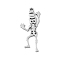 304 Stainless Steel Pendants, Skeleton Charms, Laser Cut, Anti-Tarnish, Stainless Steel Color, 27.5x12.5x1.5mm, Hole: 1.5mm