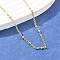 Brass Satellite Chains Necklace for Women, Cadmium Free & Lead Free, Real 18K Gold Plated, 18.11 inch(46cm)