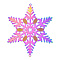 304 Stainless Steel Connector Charms, Laser Cut Snowflake Links, Rainbow Color, 85x69x0.3mm, Hole: 2mm
