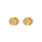 304 Stainless Steel Hoop Earrings, with Clear Cubic Zirconia, Real 18K Gold Plated, Rhombus, 14.2mm