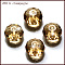 K9 Glass, Imitation Austrian Crystal Beads, Grade AAA, Faceted, Rondelle, Gold, 4x3mm, Hole: 0.7~0.9mm