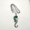 Seahorse Alloy Pendant Necklaces for Women Men, Green, 19.69 inch(50cm)