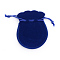 Gourd Velvet Bags, Medium Blue, 12x9cm