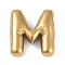 Ion Plating(IP) 304 Stainless Steel Pendants, Real 18K Gold Plated, Letter M, 18x16.5x5.5mm, Hole: 2.5mm