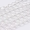 Iron Twisted Chains, Unwelded, with Spool, Oval, Silver, 11x8x1.4mm, about 164.04 Feet(50m)/roll