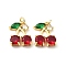 Cherry Brass Micro Pave Cubic Zirconia Pendants, with Jump Ring, Rack Plating, Real 18K Gold Plated, Lead Free & Cadmium Free, Long-Lasting Plated, Colorful, 19.5x18.5x5.5mm, Hole: 3.3mm