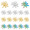 18Pcs 3 Colors 304 Stainless Steel Pendants, Sun Charm, Mixed Color, 19x20x2.5mm, Hole: 3mm, 6pcs/color