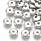 Plating ABS Plastic Spacer Beads, Flat Round, Platinum Plated, 6x1.5mm, Hole: 1.5mm
