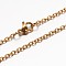 304 Stainless Steel Cable Chain Necklaces, with Lobster Claw Clasp, Golden, 17.7 inch(45cm)