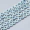 Natural White Shell Mother of Pearl Shell Beads, with Synthetic Turquoise, Evil Eye, Deep Sky Blue, 5x2mm, Hole: 0.5mm