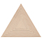 Poplar Wood Sheets & Rings, for Clay Plate Guide, Triangle, PapayaWhip, 8~26x9~30x0.45cm, 7pcs/set