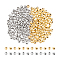 UNICRAFTALE 200pcs Round Spacer Beads 5mm 18K Gold Plated Beads 2 Colors Small Seamless Beads Smooth Loose Beads 1.5mm Hole Metal Ball Tiny Beads for Bracelet Chain Layered Satellite Jewelry Making