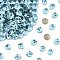 Preciosa® MAXIMA Crystal Round Stones, Czech Crystal, Dura Foiling, Round(431 11 615 Chaton), 60000 Aquamarine, SS10/PP21(2.7~2.9mm)