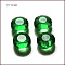 Imitation Austrian Crystal Beads, Grade AAA, K9 Glass, Faceted, Flat Round, Green, 8x4mm, Hole: 0.9~1mm