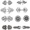 8 Sets Heart & Geometry Alloy Hook Button, Shawls and Capes Buckle, for Garment Accessories, Antique Silver, 1 sets/style