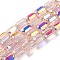 Electroplate Glass Beads Strands, Faceted, AB Color, Column, Lavender Blush, 3x5mm, Hole: 1mm, about 79pcs/strand, 15.75~16.14''(40~41cm)