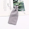 Velvet Storage Bags, Drawstring Pouches Packaging Bag, Rectangle, Light Grey, 15x6cm