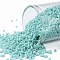 TOHO Round Seed Beads, Japanese Seed Beads, (55F) Opaque Frost Turquoise, 15/0, 1.5mm, Hole: 0.7mm, about 3000pcs/10g