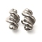 Anti-Tarnish 304 Stainless Steel Beads, Twist, Stainless Steel Color, 17.5x11mm, Hole: 2mm