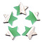 Resin & Wood Cabochons, Star, Medium Sea Green, 17.5x18x3.5mm