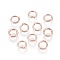 304 Stainless Steel Open Jump Rings, Rose Gold, 18 Gauge, 6x1mm, Inner Diameter: 4mm