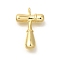 Rack Plating Brass Pendants, Cadmium Free & Lead Free, Letter A~Z Charms, Letter T, 23.5x15.5x5.5mm, Hole, 2mm