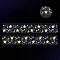PET Tape, Star, Golden Metal Enlaced, Colorful, 30mm