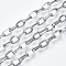 Tarnish Resistant 304 Stainless Steel Chains, Cable Chains, with Spool, Unwelded, Stainless Steel Color, 8x4x1mm, about 82.02 Feet(25m)/roll