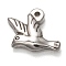 Non-Tarnish 304 Stainless Steel Pendants, Pigeon, Stainless Steel Color, 15.5x20x4.5mm, Hole: 1.8mm