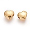 Ion Plating(IP) 304 Stainless Steel Beads, Heart, Manual Polishing, Golden, 7.5x8.5x4mm, Hole: 1.5~1.6mm