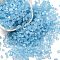 Luminous Crushed Glass Craft, Irregular Glass Chips, for DIY Vase Filler Garden Decoration, Light Sky Blue, 4.5~11.5x1.5~3x2.5mm