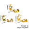 3 Pairs Elegant Fashionable Plastic Earring Sets, Star, Golden, 29~23x24~21mm