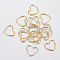 304 Stainless Steel Jump Rings, Open Jump Rings, Heart, Golden, 20 Gauge, 9x10x0.8mm, Inner Diameter: 6.5x9mm