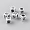 Opaque Acrylic Beads, Letter Style, Cube, Letter.N, 6x6x6mm, Hole: 3mm, about 3000pcs/500g