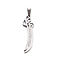Tarnish Resistant 304 Stainless Steel Large Sword Pendants, Stainless Steel Color, 53x14x2mm, Hole: 5.5x10.5mm