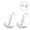 Hypoallergenic Bioceramics Zirconia Ceramic Stud Earrings, No Fading and Nickel Free, Alphabet, Letter J, 7x3.5mm