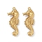 Ocean 304 Stainless Steel Pendants, Golden, Sea Horse, 26.5x10x4mm, Hole: 1.2mm