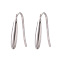 Tarnish Resistant 304 Stainless Steel Earring Hooks, Ear Wire, with Horizontal Loop, Stainless Steel Color, 17.5x13x15mm, Hole: 2.5mm, 20 Gauge, Pin: 0.8mm