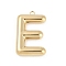 304 Stainless Steel Pendants, Ion Plating(IP), Letter Charm, Letter E, 38x23.5x6.5mm, hole: 2.3mm