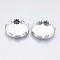 Tarnish Resistant 304 Stainless Steel Lace Edge Bezel Cups, Cabochon Settings, Flat Round, Stainless Steel Color, Tray: 20mm, 21x4mm