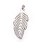 Tarnish Resistant 304 Stainless Steel Big Pendants, Leaf, Stainless Steel Color, 60x25.5x2mm, Hole: 5x5.5mm