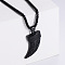 Vintage Stainless Steel Viking Knife Shaped Pendant Punk Necklaces for Men, Black