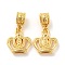 Tibetan Style Alloy European Dangle Charms, Large Hole Pendants, Clown, Golden, 28mm, Pendant: 17x15.5x4mm, Hole: 4.5mm