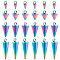 24Pcs 4 Style 304 Stainless Steel Pendants, Spike/Cone Charm, Rainbow Color, 6.5~13.5x3~7mm, Hole: 1.8~2mm, 6pcs/style